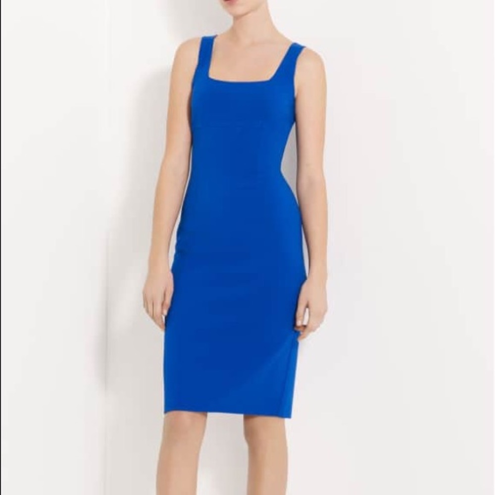 Michael Kors Stretch wool sheath dress cobalt